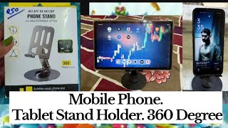 Life को बनाएं easy Mobile Phone Tablet Stand Holder 360 Degree Rotating Metal Base mobilestand [upl. by Akit]