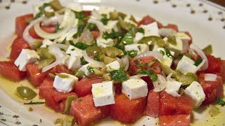 INSALATA DI ANGURIA e FETA  ricetta SUPER LIGHT veloce e gustosa [upl. by Anurag133]