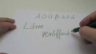 Writing german Umlauts  Umlaute [upl. by Wiltsey491]