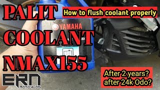 SIMPLE STEPS HOW TO CHANGE RADIATOR COOLANT AND FLUSH Nmax155 and Aerox155 [upl. by Hanavas917]