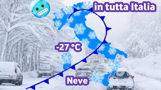 ❄️METEO  Forti nevicate in pianura e gelo siberiano su tutta Italia [upl. by Accalia550]