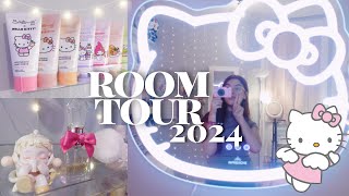 small room tour 2024  pink girly amp lots of Sanrio [upl. by Ecal]