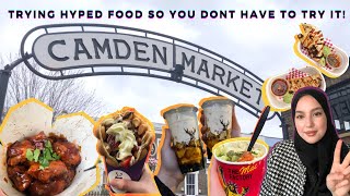 Camden market The Alley TRYING HYPED FOOD SO YOU DONT HAVE TO TRY IT 🇬🇧 [upl. by Schiff]