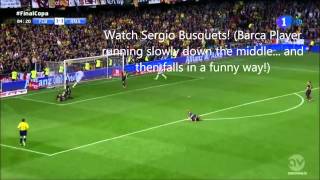 Gareth Bale ScoresSergio Busquets Falls Funny [upl. by Asit]