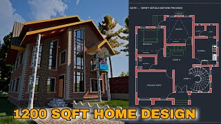 New Home Design  1200 sqft 35x34  Luxurious house [upl. by Ajssatan]