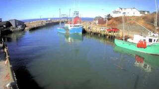 Spring Tide Timelapse Halls Harbour HD [upl. by Atinihc]