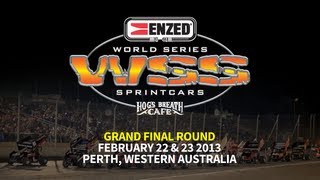 ENZED World Series Sprintcars 201213 Presented By Hogs Breath Cafe Round 12 Perth WA [upl. by Haelem]