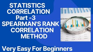 StatisticscorrelationSpearmans Rank Method [upl. by Aihsemak291]