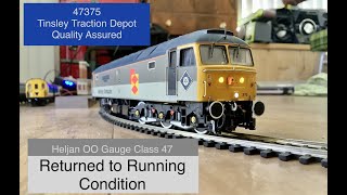 Model Trains 189  Heljan OO Gauge Class 47 Recommissioned 47375 Tinsley Traction Depot [upl. by Nnarual]