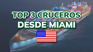 😍 LOS 3 MEJORES CRUCEROS DESDE MIAMI 2024 [upl. by Maddalena399]