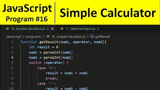 JavaScript Program 16  Make a Simple Calculator in JavaScript [upl. by Jeromy]