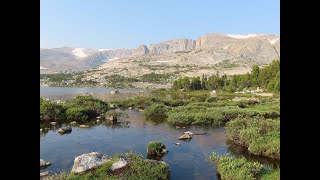 Wind River Range Backpacking Stough Creek Basin Ice Lakes  Middle Fork  Sheep Bridge trails [upl. by Ynnav]