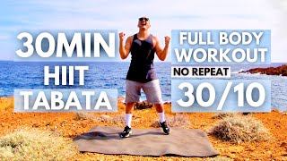 Tabata Hiit 30MIN 🔥NO REPEAT🔥 Full Body Workout  Tabata 3010 [upl. by Eikciv]