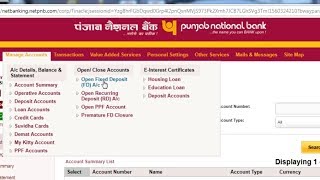 PNB की Internet Banking Site में Online Fixed DepositFD कैसे बनायें और Break करें [upl. by Pickering]