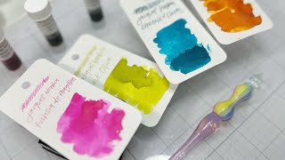 Swatching Some fountain Pen Inks [upl. by Strain]