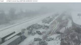 Deadly 70car pileup in Iowa caught on camera [upl. by Samal]