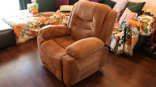 Large Power Swivel Rocker Recliner with Massage and Heat USB Port Overstuffed Electric Glider [upl. by Attela]