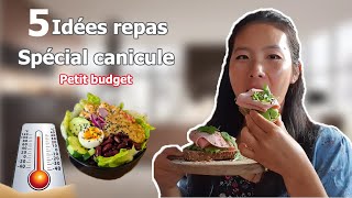 5 IDEES REPAS SPECIAL CANICULE A PETIT BUDGET [upl. by Sundstrom]