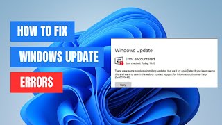 Fix All Windows Update Errors in Windows 1110  Easy Solutions [upl. by Jillene]