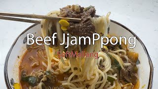 Spicy Beef Noodle Soup JjamPpong [upl. by Kalinda814]