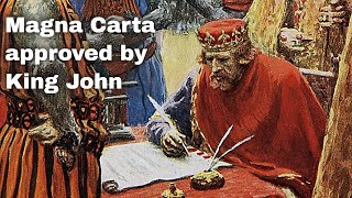 15th June 1215 Magna Carta approved by King John at Runnymede near Windsor in England [upl. by Bevvy13]