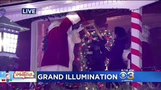 2018 Grand Illumination Celebration at Peddlers Village  CBS Philly [upl. by Inuat]