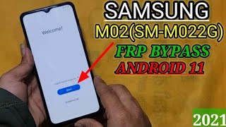 Samsung M02 Frp BypassSamsung M02M022GGoogle Account Unlock2022 New Security 100 Working [upl. by Meil]