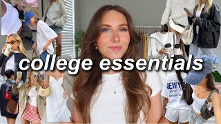 BACK TO SCHOOL CLOSET ESSENTIALS  how to build the perfect COLLEGE wardrobe musthaves amp basics [upl. by Bradney]