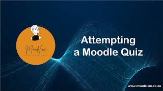 Attempting a Moodle Quiz Students [upl. by Warden]