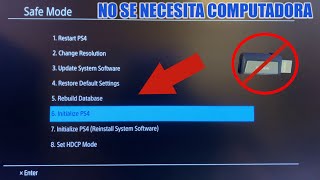 Como Reinstalar el Software del Sistema PS4 sin USB en 5 Sencillos Pasos SPANISH VIDEO [upl. by Attezi]