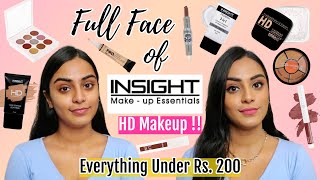 I Did My Makeup Using Only INSIGHT COSMETICS Products  Everything Under Rs 200  Honest Review [upl. by Klapp170]