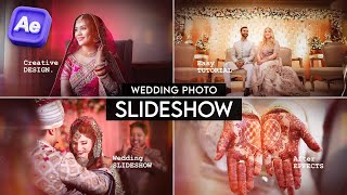 After Effects Tutorial  Wedding PHOTO SLIDESHOW in After Effects [upl. by Rolyat37]