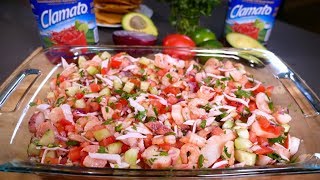 Ceviche Mixto Mexicano con Clamato  Mi Cocina Rápida [upl. by Neeli]