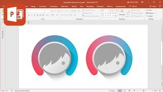 How to create Facetune app icon in Microsoft PowerPoint Tutorial [upl. by Sutniuq]