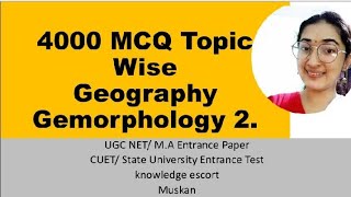 mcqGeography 4000 MCQ topic wise Geography Geomorphology 2 [upl. by Eninotna92]