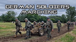 WW2 GERMAN SOLDIERS MARCHING TO BATTLE [upl. by Siuluj]