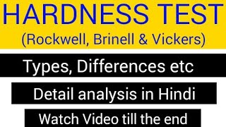 HARDNESS TEST  HINDI [upl. by Enirahtac20]