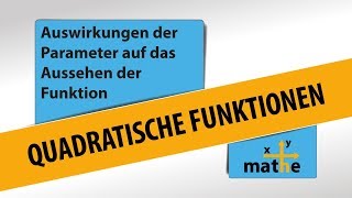 Auswirkungen von a b amp c auf quadratische Funktionen  Verschiebung Krümmung Montonie [upl. by Epner349]