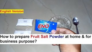 Fruit Salt Powder Making 100 Real Formula [upl. by Eihpos576]