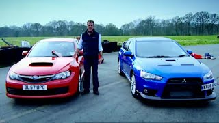 Mitsubishi Evo vs Subaru Impreza HQ  Top Gear [upl. by Yartnod]