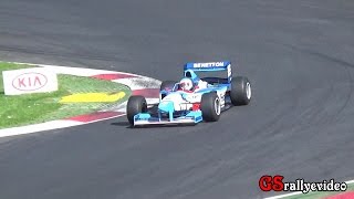 Boss GP 2016  F1 sound V10  Crash Benetton B197 vs Forti FG03 [upl. by Corine997]