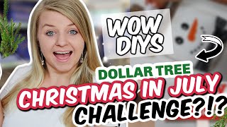 DOLLAR TREE DIY CHRISTMAS CHALLENGE  Christmas In July 2024  Krafts by Katelyn [upl. by Anigroeg730]