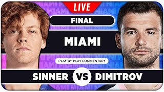 SINNER vs DIMITROV • ATP Miami Open 2024 Final • LIVE Tennis PlaybyPlay Stream [upl. by Nylasej556]