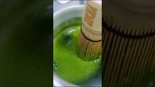 Soaking a bamboo whisk make make matcha 🍵 better matchagreentea japaneseculture [upl. by Ahsinet]