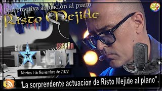 🎹 Risto Mejide tocando el piano en Got Talent 8 España 🔊 quotUna emotiva actuación al pianoquot [upl. by Ansilme]