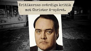 Kritikerna väljer att misstolka Christer Aspåret  Palmemordet [upl. by Nehtiek766]