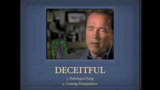 GOVERNOR PSYCHOPATH Diagnostic Criteria applied to Schwarzenegger on 60 Minutes [upl. by Ferde]