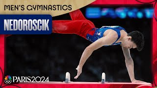 Stephen Nedoroscik pushes US to bronze with CLUTCH pommel horse routine  Paris Olympics [upl. by Bohun495]