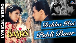 Dil Hai Ki Manta Nahin  Lyrical Video Song  Anuradha Paudwal Kumar Sanu Aamir Khan Pooja Bhatt [upl. by Pogue]