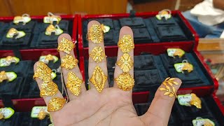 মাত্র ১ আনা থেকে সোনার আংটি কিনুন 😱😱  Lightweight Gold Finger Ring Design With Price 2024 [upl. by Radman776]